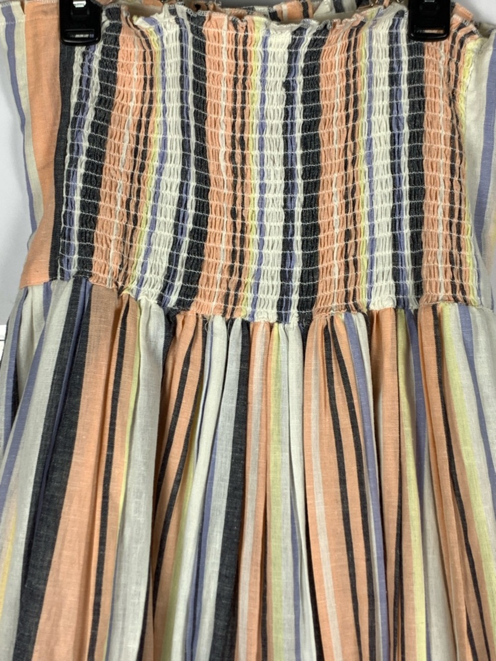 Free People Lilah Stripe Midi Sundress Small Cotton Button Front Pockets - Picture 5 of 12